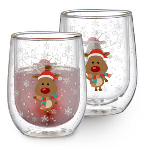 4Home Termo sklenice Classic Reindeer Hot&Cool 300 ml, 2 ks