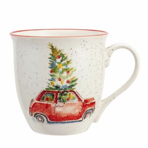Altom Porcelánový hrnek Christmas car, 630 ml, červená