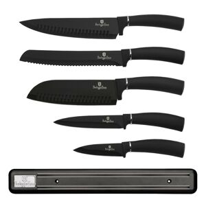 Berlinger HausSada nožů s magnetickým držákem 6 ks Royal Black Collection