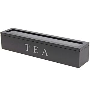 Box na čajové sáčky 43 x 9 x 8,7 cm, černá