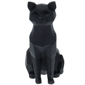 Dekorace geometric Sedící kočka, 20 cm, černá
