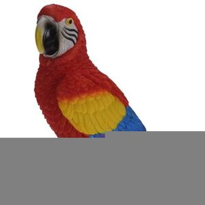 Dekorační papoušek Ara arakanga, 7 x 10 x 18 cm