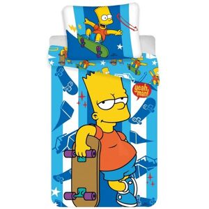 Jerry Fabrics Dětské bavlněné povlečení The Simpsons Bart skater, 140 x 200 cm, 70 x 90 cm