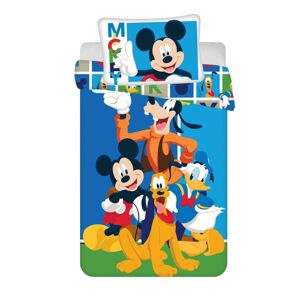 Jerry Fabrics Dětské bavlněné povlečení do postýlky Mickey and Friends baby, 100 x 135 cm, 40 x 60 cm