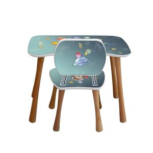 Dětský stolek s židličkou Vesmír, 65 x 41 x 47 cm