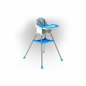 DOLONI Dětská jídelní židlička bílo-modrá