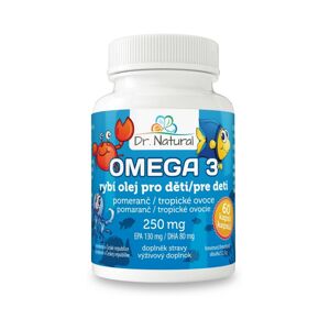 Dr.Natural Omega 3 Rybí olej pro děti 250 mg, 60 cps.