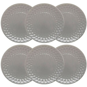 Florina Sada keramických dezertních talířů Diamond 19,5 cm, 6 ks. šedá 