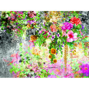 AG Art Fototapeta XXL Květinová zahrada 360 x 270 cm, 4 díly    
