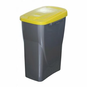 Koš na tříděný odpad žluté víko; 51 x 21,5 x 36 cm; 25 l; plast