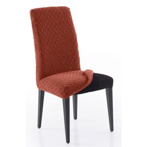 Forbyt Multielastický potah na celou židli Martin terakota, 60 x 50 x 60 cm, sada 2 ks