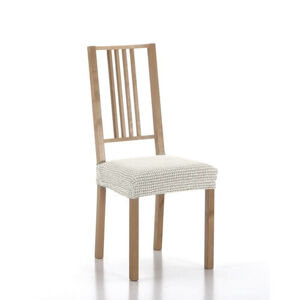 Forbyt Multielastický potah na sedák na židli Sada ecru, 40 - 50 cm, sada 2 ks