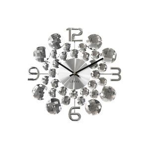 LCT1030 Nástěnné hodiny LAVVU CRYSTAL Jewel, stříbrná