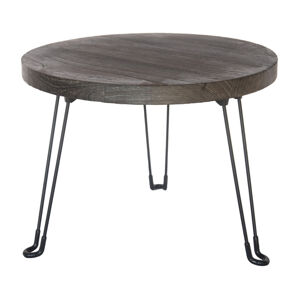 Odkládací stolek Pavlovnie šedé dřevo, pr. 50 cm