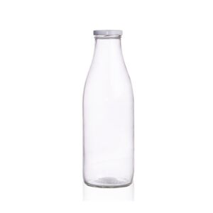ORION Láhev sklo+víčko na mléko 1l čirá