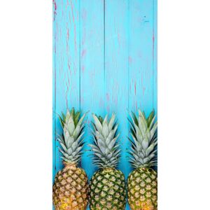 CARBOTEX Plážová osuška Ananas Blue, 70 x 140 cm