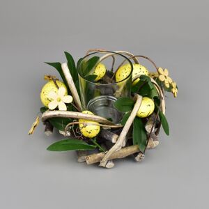 Ratanový svícen na čajovou svíčku Rosita, 16 x 9 cm