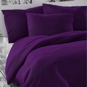 Kvalitex Saténové povlečení Luxury Collection tmavě fialová, 240 x 220 cm, 2 ks 70 x 90 cm