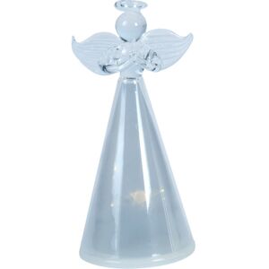 Skleněný anděl s LED osvětlením, 11 cm