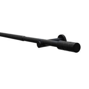 Gardinia Souprava záclonová roztažitelná KRETA 19/16 mm , 190 - 340 cm, černá matná, 190 - 340 cm