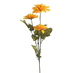 Umělá chryzantéma, v. 74 cm, žlutá