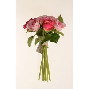 Umělá kytice růžových poupat, 22 cm 