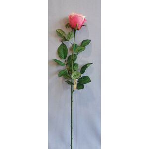 Umělá růže, růžová, 69 cm
