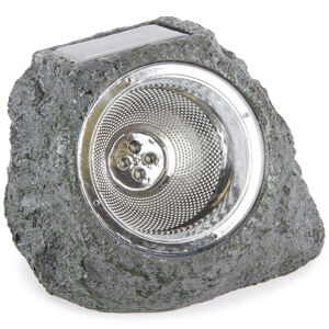 Venkovní solární svítidlo Stone light tmavě šedá, 4 LED 