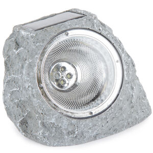 Venkovní solární svítidlo Stone light světle šedá, 4 LED 
