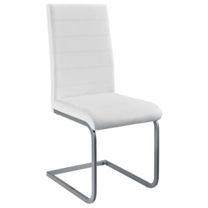 Juskys Konzolová židle  Vegas sada 4 kusů, syntetická kůže, v bílé barvě